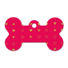 Illustrations Heart Pattern Design Dog Tag Bone (two Sides) by Maspions