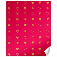 Illustrations Heart Pattern Design Canvas 11  X 14 