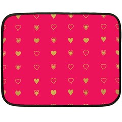 Illustrations Heart Pattern Design Two Sides Fleece Blanket (mini)