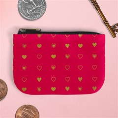 Illustrations Heart Pattern Design Mini Coin Purse