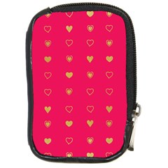 Illustrations Heart Pattern Design Compact Camera Leather Case