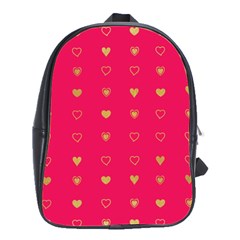 Illustrations Heart Pattern Design School Bag (large)