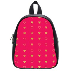 Illustrations Heart Pattern Design School Bag (small)