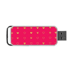 Illustrations Heart Pattern Design Portable Usb Flash (one Side)