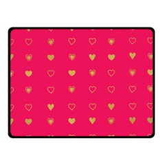 Illustrations Heart Pattern Design Two Sides Fleece Blanket (small)