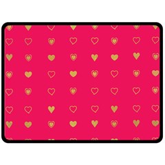 Illustrations Heart Pattern Design Two Sides Fleece Blanket (large)