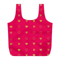 Illustrations Heart Pattern Design Full Print Recycle Bag (l)