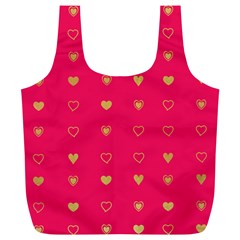 Illustrations Heart Pattern Design Full Print Recycle Bag (xl)