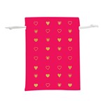 Illustrations Heart Pattern Design Lightweight Drawstring Pouch (S) Front