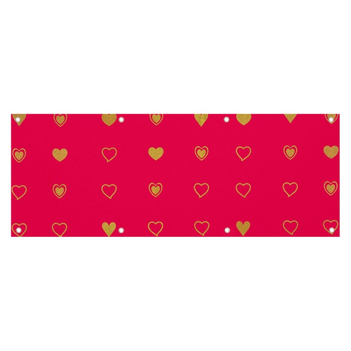 Illustrations Heart Pattern Design Banner and Sign 8  x 3 