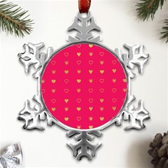 Illustrations Heart Pattern Design Metal Small Snowflake Ornament