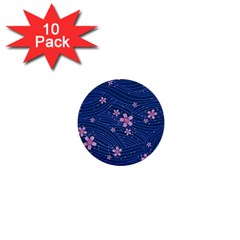 Flowers Floral Background 1  Mini Buttons (10 Pack)  by Maspions