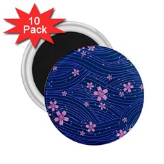 Flowers Floral Background 2 25  Magnets (10 Pack) 