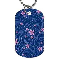 Flowers Floral Background Dog Tag (two Sides)