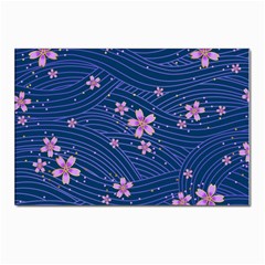 Flowers Floral Background Postcard 4 x 6  (pkg Of 10)