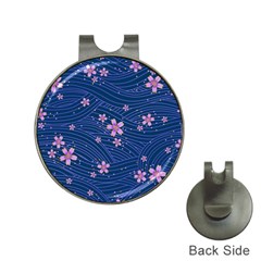 Flowers Floral Background Hat Clips With Golf Markers