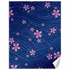 Flowers Floral Background Canvas 12  X 16 