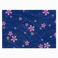 Flowers Floral Background Large Glasses Cloth