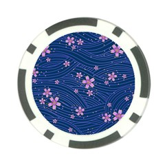 Flowers Floral Background Poker Chip Card Guard