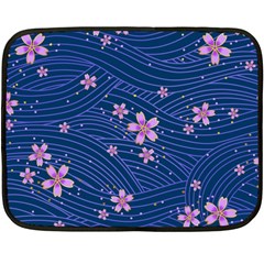 Flowers Floral Background Two Sides Fleece Blanket (mini)