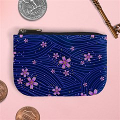 Flowers Floral Background Mini Coin Purse by Maspions