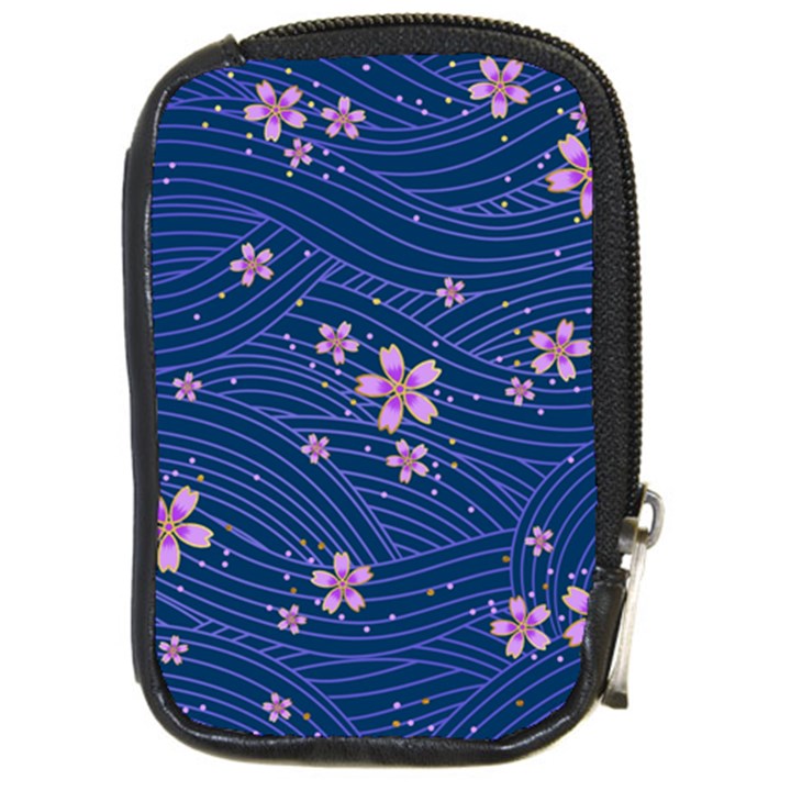 Flowers Floral Background Compact Camera Leather Case