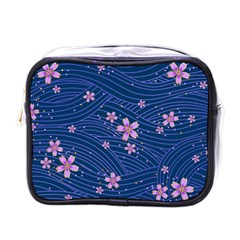 Flowers Floral Background Mini Toiletries Bag (one Side)