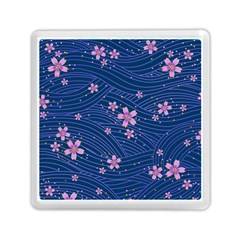 Flowers Floral Background Memory Card Reader (square)