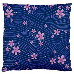 Flowers Floral Background Large Cushion Case (two Sides)