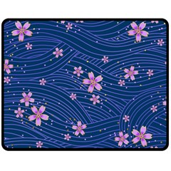 Flowers Floral Background Two Sides Fleece Blanket (medium)