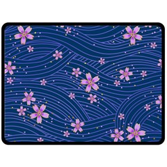 Flowers Floral Background Two Sides Fleece Blanket (large)