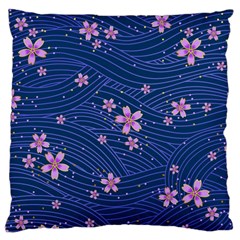 Flowers Floral Background Standard Premium Plush Fleece Cushion Case (one Side)