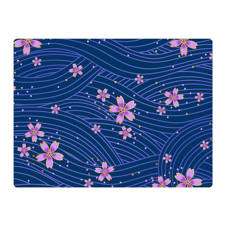 Flowers Floral Background Two Sides Premium Plush Fleece Blanket (Mini)