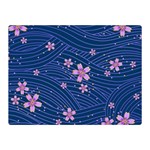 Flowers Floral Background Two Sides Premium Plush Fleece Blanket (Mini) 35 x27  Blanket Back