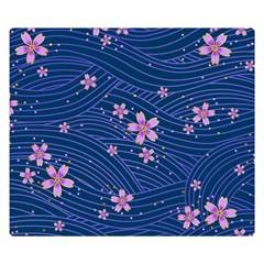 Flowers Floral Background Two Sides Premium Plush Fleece Blanket (kids Size)