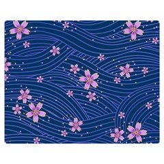 Flowers Floral Background Two Sides Premium Plush Fleece Blanket (teen Size)