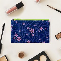 Flowers Floral Background Cosmetic Bag (xs)