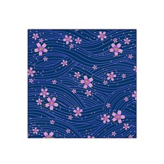 Flowers Floral Background Satin Bandana Scarf 22  X 22 