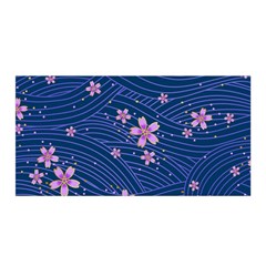 Flowers Floral Background Satin Wrap 35  X 70 