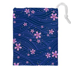 Flowers Floral Background Drawstring Pouch (5xl)