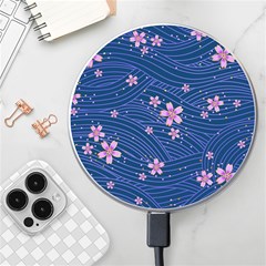 Flowers Floral Background Wireless Fast Charger(white)