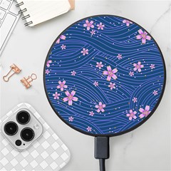 Flowers Floral Background Wireless Fast Charger(black)