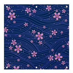 Flowers Floral Background Banner And Sign 4  X 4 