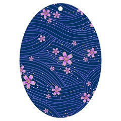 Flowers Floral Background Uv Print Acrylic Ornament Oval by Maspions