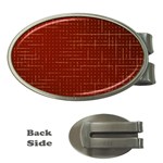 Grid Background Pattern Wallpaper Money Clips (Oval)  Front