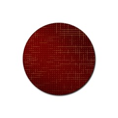 Grid Background Pattern Wallpaper Rubber Coaster (round)