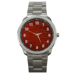 Grid Background Pattern Wallpaper Sport Metal Watch by Maspions