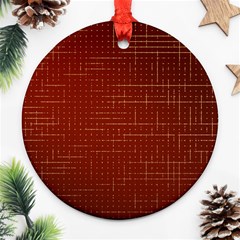 Grid Background Pattern Wallpaper Round Ornament (two Sides)