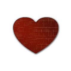 Grid Background Pattern Wallpaper Rubber Heart Coaster (4 Pack)