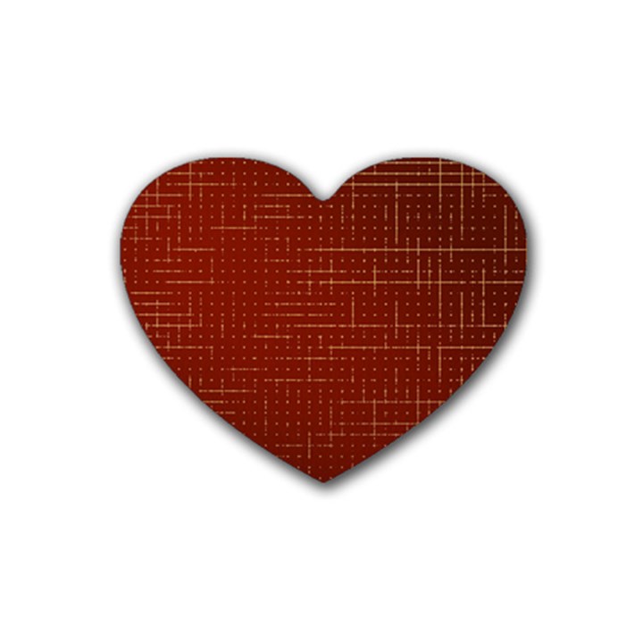 Grid Background Pattern Wallpaper Rubber Heart Coaster (4 pack)